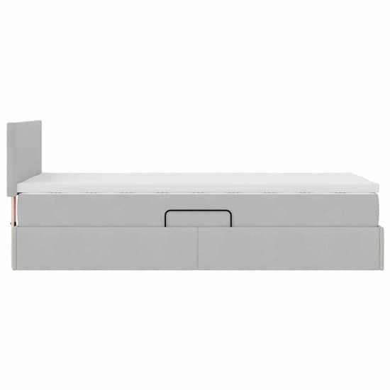 vidaXL - Opbergbed - met - matras - met - opslag - Lichtgrijs - 100 - x - 200 - cm - Fluweel