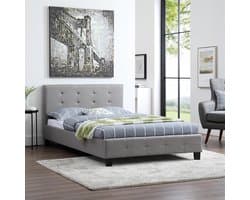 Gestoffeerd bed NEBRASKA met stoffen bekleding 120cm breed