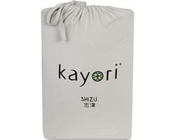 Kayori Shizu Splittopper Hoeslaken Jersey - 180x200-220cm - Matrasdikte 12 cm - Biologisch Katoen - Zand