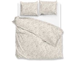 Zohome Dekbedovertrek Fiori-di-Satinado - Abstract Bedlinnen - 240x220 - Off-White - Dekbedhoes van 100% Katoen-Satijn