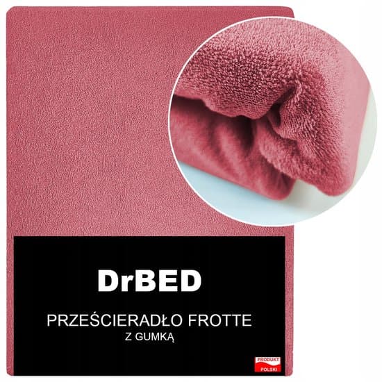 DrBED - Frotte Hoeslaken - Ademend - 220x200 cm - Roze - Zacht