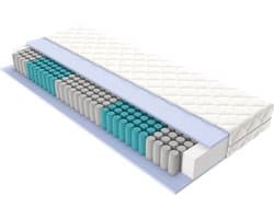 Easy Bedden - Pocketvering matras 160x200 met 7 zones - 20 cm dik - Ergonomisch - Gemiddeld - Matras tweepersoons - Ademende Matras - Koudschuim matras geveerd