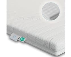 Topmatras - 140x200 - Topper HR Koudschuim - 12cm - Afritsbaar Wasbaar Tijk - Orthopedisch - Anti-allergisch - Gemiddeld hardheid - Hybrid - Topdekmatras - Topper Hotel XL - Anti Bacterieel - CertiPUR® en Okoetex gecertificeerd