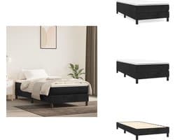 vidaXL - Boxspring - bed - 100x200 - cm - fluweel - zwart