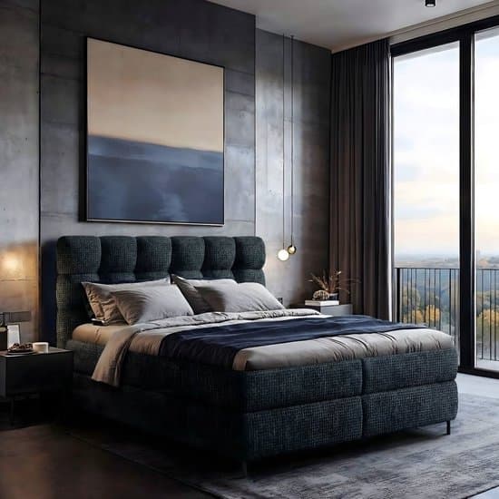 Mörgenn Boxspring Curve - Pocketvering - Inclusief Suprême topper - Lichtbeige 3 - 180x200 cm - Inclusief Dekbed en Kussens