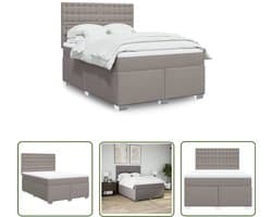 vidaXL Dynamische Sleutel - Sleutelset - Boxspring met matras stof taupe 140x190 cm - Gereedschap Set - Monteursgereedschap - Drapers Tools