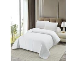 Dekbed 240 x 220 cm, Ademend en Hypoallergeen, Wit, Ideaal voor Voorjaar en Zomer