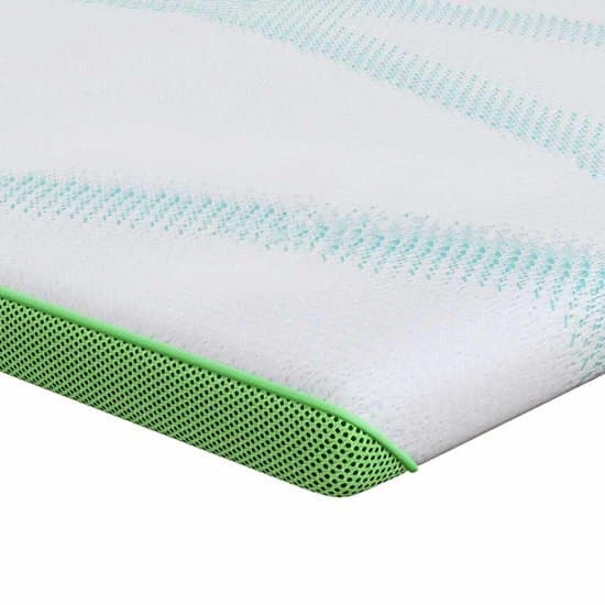 Matrastopper | Topmatras | Dekmatras Wit en Groen 180 x 200 x 6 cm Jacquard Stof