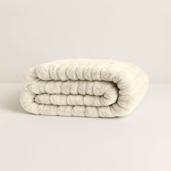 Y-NOT - Teddy Chunky Rib Dekbed Offwhite 240x220 - Dekbed Zonder Overtrek - Wasbaar Dekbed - Hoesloos dekbed - Dekbed met vaste overtrek - 30 dagen proefslapen