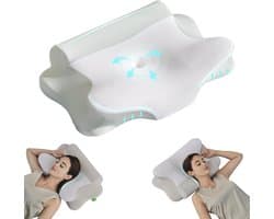 Vlinderkussen van traagschuim met verstelbare hoogte voor nekondersteuning