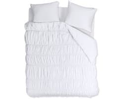 Rivièra Maison Ruffle dekbedovertrek - Tweepersoons - 200 x 200/220 cm - Wit