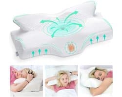 Ergonomisch Contourkussen - Vermindert Nek- en Rugpijn - 1 stuk - Traagschuim