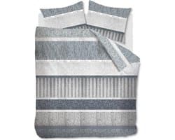 Riviera Maison Winterclub dekbedovertrek - Tweepersoons - 200x200/220 - Blauw