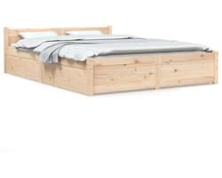 Tweepersoonsbed | Dubbelbed | Volwassenenbed | Bedframe met lades 120x200 cm