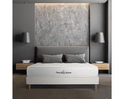 Complete boxspring met matras tweepersoons- Royal Palace Bedding Nottingham wit - Traagschuim - 180 x 210 cm
