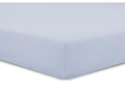 VISION Hoeslaken - 100% katoen - 160x200 cm - Lichtgrijs - Toppermatras: hoek van 15cm - Tweepersoonsbed - Oekotex gecertificeerd