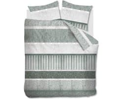 Riviera Maison Winterclub dekbedovertrek - Lits-Jumeaux - 240x200/220 - Groen