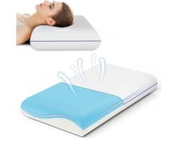 ROYGBIV traagschuim hoofdkussen – ergonomisch kussen met verstelbare hoogte 9 cm – geschikt voor zij-, rug- en buikslapers – slaapkussen voor optimaal comfort