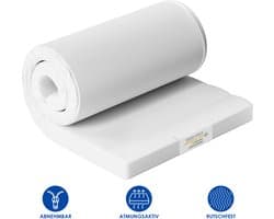 Saikefy - Topdekmatras - Topper Matras 140x200 cm, 7cm dik, H3-comfortschuim, afneembare en wasbare hoes, antislipbodem met hoeklussen, comfortabele matrasbeschermer geschikt voor boxsprings en slaapbanken