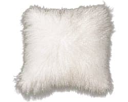 Van Buren - Tibetaans schapenvacht kussen - Offwhite 45x45cm - 100% echt schapenvacht