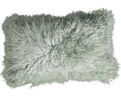 Van Buren - Tibetaans schapenvacht kussen - Mint 30x50cm - 100% echt schapenvacht