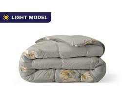 Zelesta Royalbed Light White Blossom 200x200cm - Zomerdekbed zonder overtrek - 30 dagen proefslapen - Wasbaar hoesloos dekbed - Bedrukt dekbed - Zomerdekbed