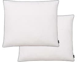 vidaXL - Kussens - 2 - st - licht - 70x60 - cm - dons-/verenvulling - wit