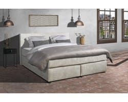 Anno 1588 - Boxspring Amsterdam - Pocketvering - Beige - 120x200 cm - Inclusief Dekbed en Kussens - Twijfelaar Boxspring