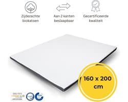 Felman® Premium Hybrid Topdekmatras - 160 x 200 cm - Ergonomisch - Organisch Biokatoen - 7 cm dik