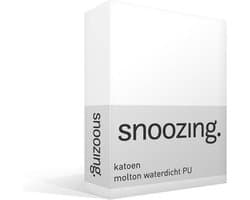 Snoozing Molton - Waterdicht PU - Hoeslaken - Tweepersoons - 140x200 cm - Wit