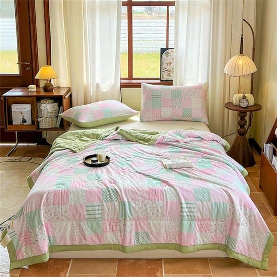 Zomerdekbed - Dekbed zonder overtrek - Koel slapen - Omkeerbaar design - 200x230cm - Platteland