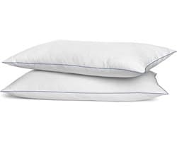 Platte Zachte Kussens - Bedkussens Set - Comfortabel Slapen - Hypoallergeen - 50 x 86 cm - Wit