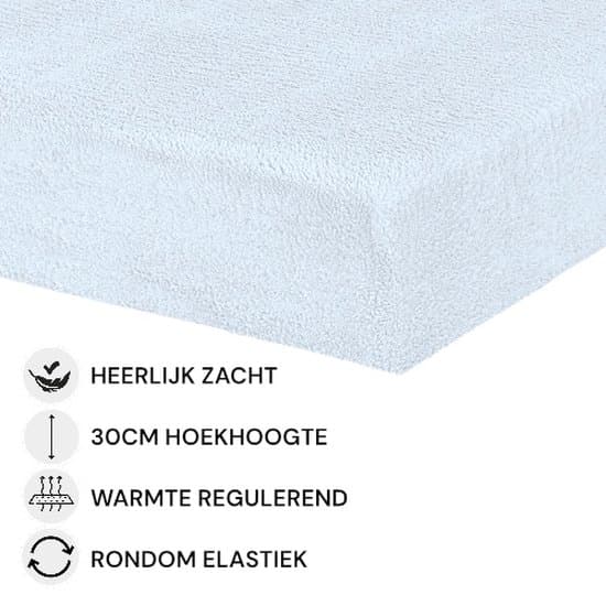 Husch - Teddy Fleece Hoeslaken - 180x200 - Wit