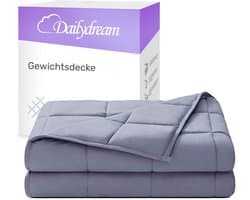 Dailydream | Verzwaringsdeken voor volwassenen van 100% katoen, editie Grijs. Grau / 7 KG / 155x200cm - weighted blanket - Zwaartedeken - Verzwaarde Deken -