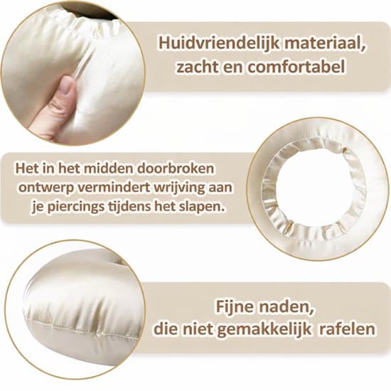 Piercing kussen - Kussen met gat voor oor - Donutkussen - Comfortabel