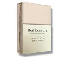 Bed Couture - Hoeslaken van 100% Katoen - Tweepersoons 160x200cm - Hoekhoogte 30cm - Ultra Zacht en Duurzaam - Vanille