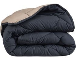 Polydaun Lazydaun dekbed - dekbed zonder overtrek - synthetisch - 2-persoons - 200x210 cm - grijs/zand