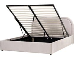 BELIANI QUILLIEN - Bed met opbergruimte - Taupe - 140 x 200 cm - Polyester