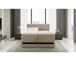 Nessa® - 180x200 Elektrische Boxspring Bulut - Crème - Beige – Ultiem Slaapcomfort & Luxe Verstelbaarheid