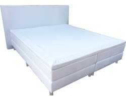 Slaaploods.nl Anda - Boxspring inclusief matras - 180x200 cm - Kunstleer - Wit