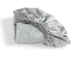 Cinderella - Sundays - Hoeslaken - tot 35 cm matrashoogte - 100% Katoen-Satijn - 180x200 cm - Lichtgrijs