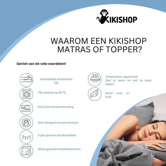 Topper 120x200 - Topdekmatras Hotel XL - Koudschuim HR45 9cm dik - Luxe Tijk - 5 jaar garantie