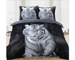 Husch Dekbedovertrek - Witte Tijger - 200x200/220