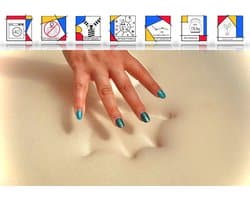 Matras Topper 160x200 - Topper Traagschuim - Topdekmatras - Topmatras  - Memoryfoam - Tencel Hoes - Afneembaar - Wit