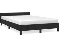 vidaXL - Bedframe - zonder - matras - 120x200 - cm - fluweel - zwart