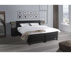 Anno 1588 Boxspring Model 1 - Pocketvering - Luxe Topper - Zwart - 180x200 - Inclusief dekbed + kussens