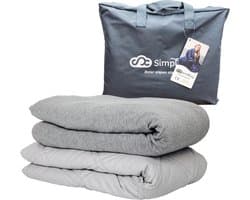 Verzwaringsdeken Set Bamboe 6 KG Weighted Blanket Beter Slapen – Wasbare Hoes Bamboe – 200 x 140 – Grijs