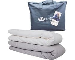 Verzwaringsdeken Set Katoen 4,5 KG Weighted Blanket Beter Slapen – Wasbare Hoes Katoen – 200 x 140 – Wit