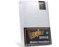 Superieur Molton Matras Hoeslaken - 180x200 cm - Ook Geschikt Voor 210 en 220 cm Lengte - Katoenen Matrasbeschermer - Hoge Hoek - Extra Zware Hotelkwaliteit - Fris & Beschermend - Perfecte Pasvorm