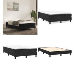 vidaXL - Boxspring - bed - 120x200 - cm - fluweel - zwart